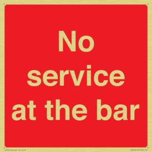 No service at the bar